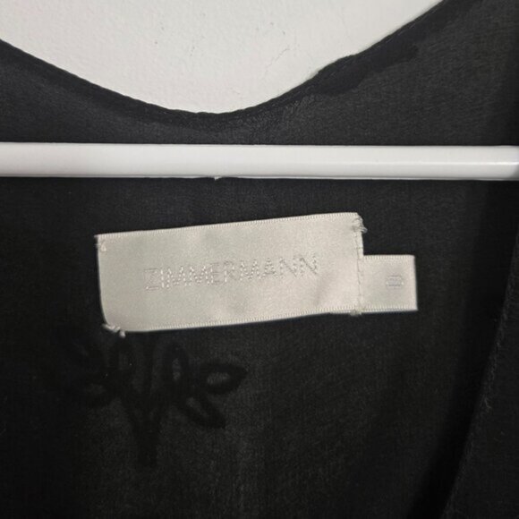 Zimmermann Lucia Silk Embroidered Romper Black S0 b53E - Picture 8 of 9